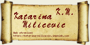 Katarina Milićević vizit kartica